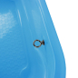 Preview: Hundebadewanne - Aluminiumsockel - Kunststoff blau - 94x50x28 cm