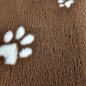 Preview: Vet Bed - Hundedecke - hypoallergen - Pfotendruck braun-weiß - div. Größen