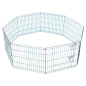 Preview: Welpenlaufstall - Metall - blau beschichtet - 560x60 cm