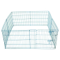 Preview: Welpenlaufstall - Metall - blau beschichtet - 560x60 cm