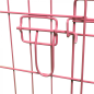 Preview: Welpenlaufstall - Metall - rosa beschichtet - 560x60 cm