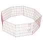 Preview: Welpenlaufstall - Metall - rosa beschichtet - 560x60 cm