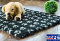 Preview: Hundematte Pet Isofloor SX - rutschfest - Pfotendesign schwarz-grau - div. Größen