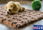 Preview: Hundematte Pet Isofloor SX - rutschfest - Pfotendesign braun-schwarz - div. Größen