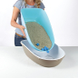Preview: Trixie Katzentoilette Berto Top mit Trennsystem hellblau/taupe