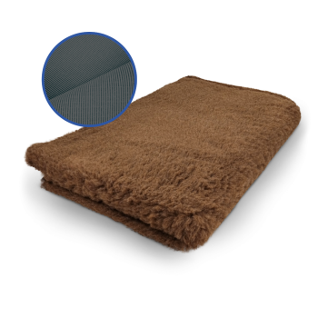 Vet Bed - Extra dicke Hundedecke - hypoallergen - antirutsch - Uni - braun - div. Größen