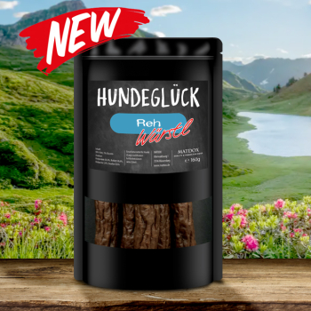 HUNDEGLÜCK Reh Würstl - 160 Gramm - Hundesnacks