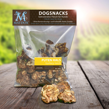 300 Gramm BIG-PACK Puten Hals - Hundesnacks