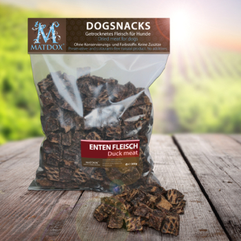 300 Gramm BIG-PACK Ente Würfelfleisch - Hundesnacks