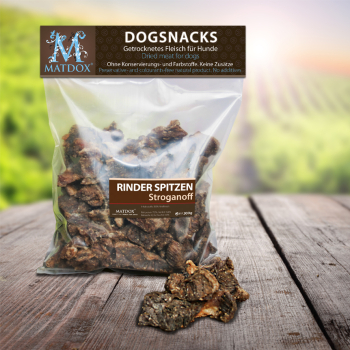 300 Gramm BIG-PACK Rinderspitzen Stroganoff - Hundesnacks