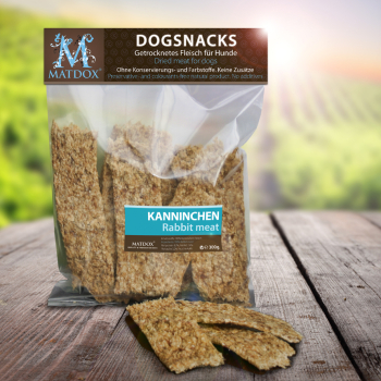 300 Gramm BIG-PACK Kaninchenfleisch Streifen - Hundesnacks