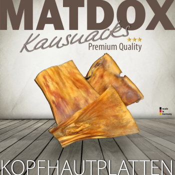 1 kg Premium Rinder Kopfhautplatten hart - Hundesnacks