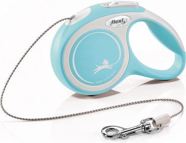 Comfort Hundeleine - 3 Meter - bis 8 kg - hellblau