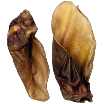 10 Stück Rinderohren getrocknet mit Fleisch - Hundesnack