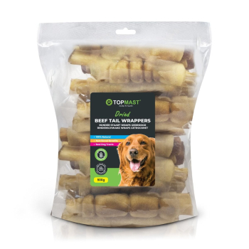500 Gramm - Rinderschwanz mit Kopfhaut umwickelt - Hundesnack
