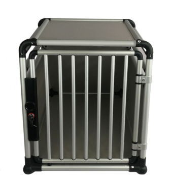 Hunde Transportbox - Hunde Autobox - mit Schloss - Aluminium - 90x55x65 cm