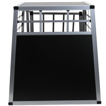 Hunde Transportbox - Hunde Autobox - Aluminium schwarz - 69x54x50 cm