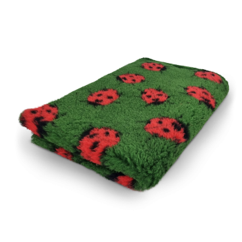 Vet Bed - Hundedecke - 3farbig - hypoallergen - Marienkäfer grün - div. Größen