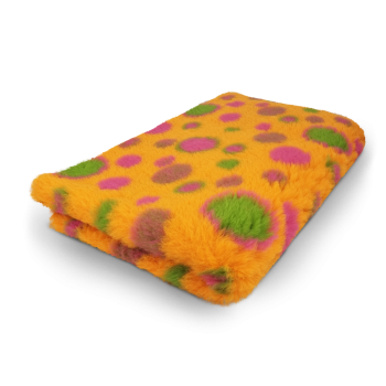 Vet Bed - Hundedecke - 3farbig - hypoallergen - antirutsch - Cirkels orange-grün-fuchsia - div. Größen