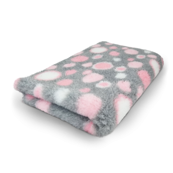 Vet Bed - Hundedecke - 3farbig - hypoallergen - antirutsch - Cirkels grau-hellrosa-weiß - div. Größen