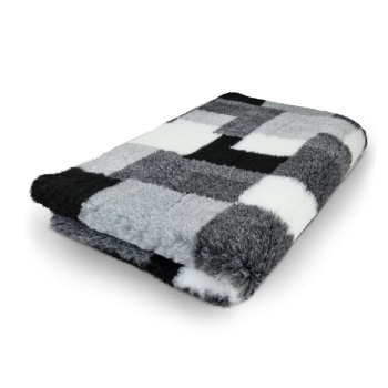 Vet Bed - Hundedecke - 3farbig - hypoallergen - antirutsch - Patchwork schwarz-grau-weiß - div. Größen
