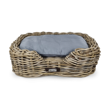 Hundebett - Nachhaltiges Korbgeflecht - 60x40x19 cm