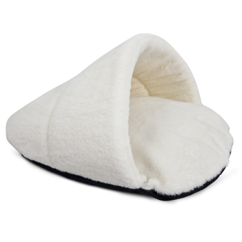 Hundehöhle - Bezug heller Plüsch - maschinenwaschbar - 60 cm