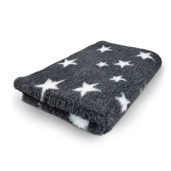 Vet Bed - Hundedecke - hypoallergen - antirutsch - stars - anthrazit-weiß - div. Größen