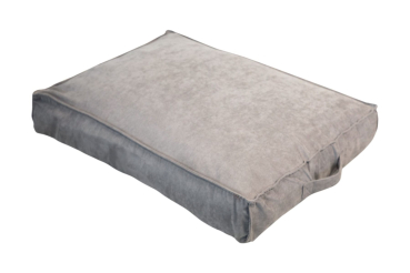 Hundekissen - hochwertiger Velour - silbergrau