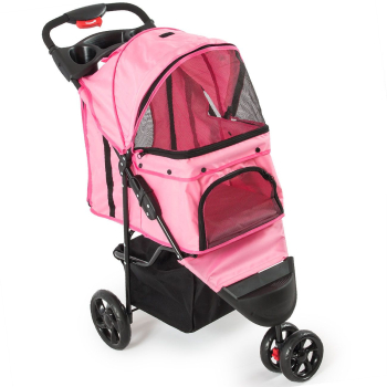 Hundebuggy - 3 Räder - bis 12kg - Rosa