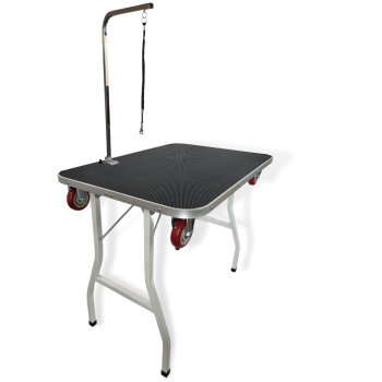 Trimmtisch für Hunde - Trolleyfunktion - 1 Pflegearm - Anti-Rutsch - 91x61x76 cm