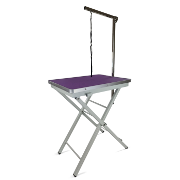 Preview: Trimmtisch für Hunde - lila - 1 Pflegearm - Anti-Rutsch - 60x45x82 cm