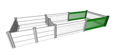 Erweiterungsset - 2 Paneele je 150 cm für Wurfkiste