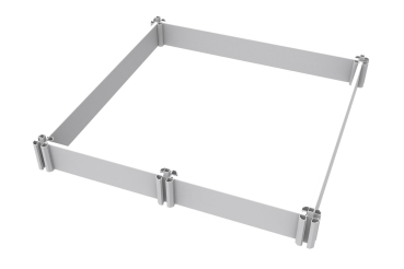 Zusätzliches Höhenelement für Wurfkiste - Kunststoff weiß - 80 cm Breite