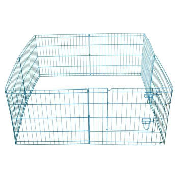 Welpenlaufstall - Metall - blau beschichtet - 560x60 cm
