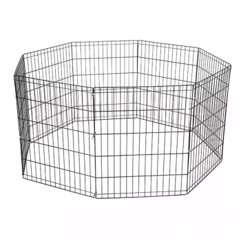 Welpenlaufstall - Metall - schwarz beschichtet - 480 cm - div. Höhen
