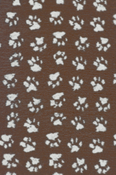 Hundematte Pet Isofloor SX - rutschfest - Pfotendesign braun-weiß - div. Größen