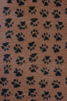 Hundematte Pet Isofloor SX - rutschfest - Pfotendesign braun-schwarz - div. Größen