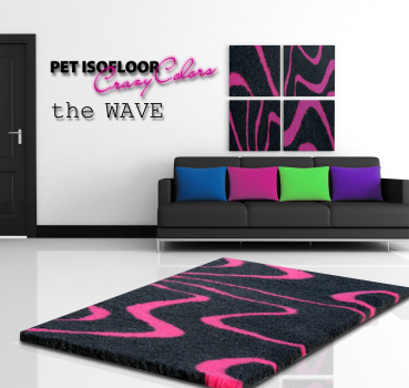 Hundematte Pet Isofloor SX - rutschfest - wave pink - div. Größen