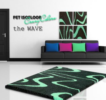 Hundematte Pet Isofloor SX - rutschfest - wave mint - div. Größen