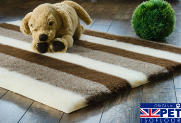 Hundematte Pet Isofloor SX - rutschfest - gestreift beige-braun - div. Größen