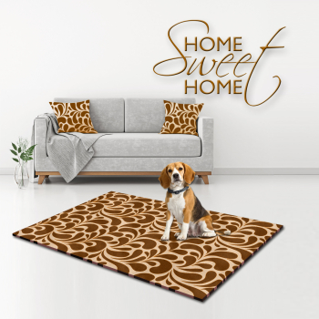 Hundematte Pet Isofloor SX Stars - rutschfest - beige-braun - div. Größen