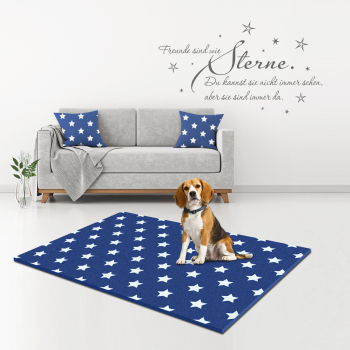 Hundematte Pet Isofloor SX Stars - rutschfest - navyblue-weiß - div. Größen