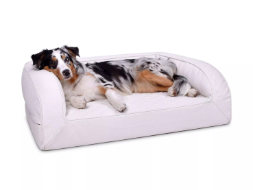 Flo Kunstleder-Premium gesteppt Hundebett - div. Farben + Größen