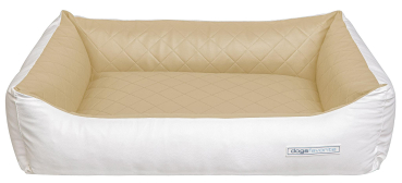 Dogsfavorite orthopädisches Hundebett New York BiColor - gestepptes Kunstleder - div. Größen und Farben
