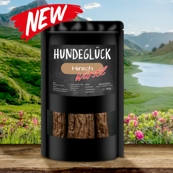 HUNDEGLÜCK Hirsch Würstl - 160 Gramm - Hundesnacks