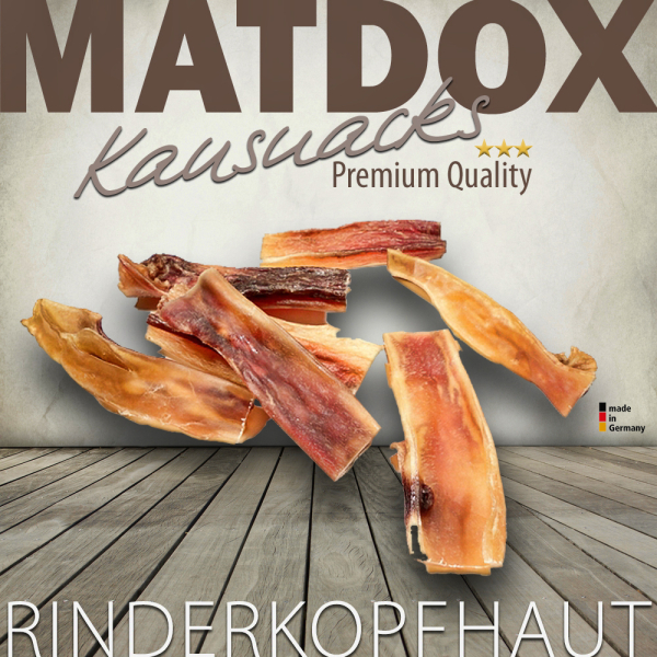 500 Gramm Premium Rinderkopfhaut - Hundesnacks