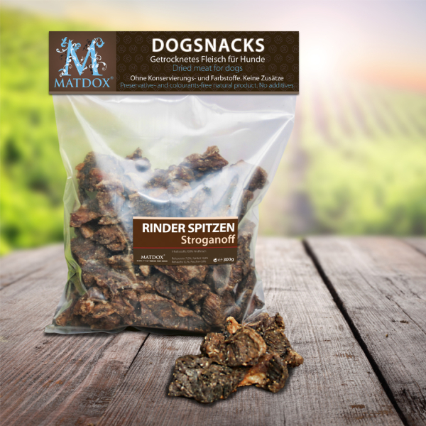 300 Gramm BIG-PACK Rinderspitzen Stroganoff - Hundesnacks