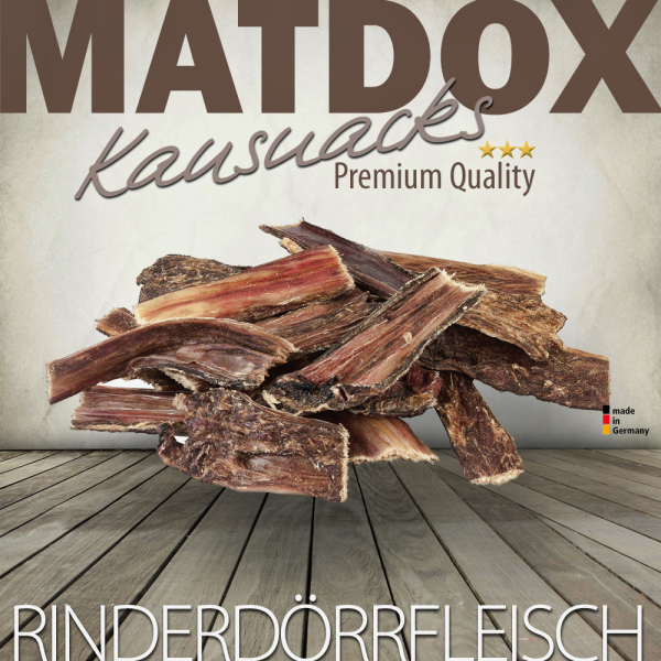 250 Gramm Premium Rinder Dörrfleisch - Hundesnacks