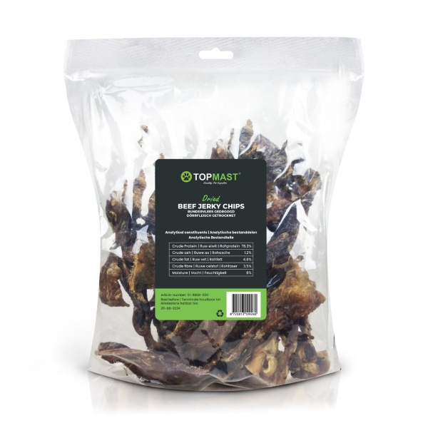 Beef Jerky Chips - 500 Gramm - Hundesnack